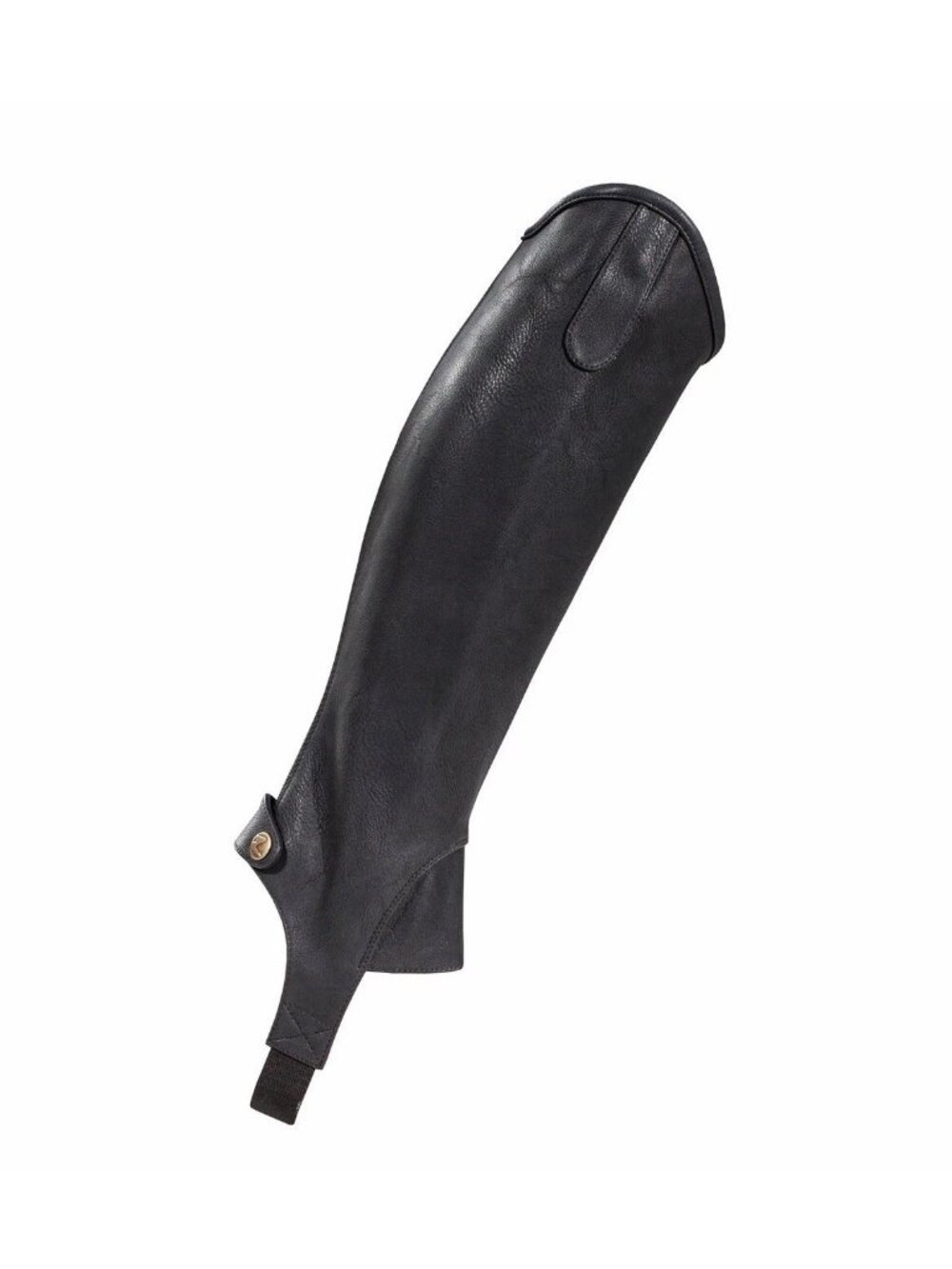 Horze Desta Black Synthetic-Leather Half Chaps Small Horseback Riding NEW